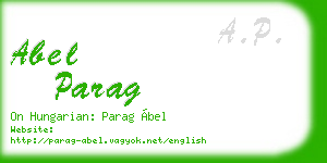 abel parag business card